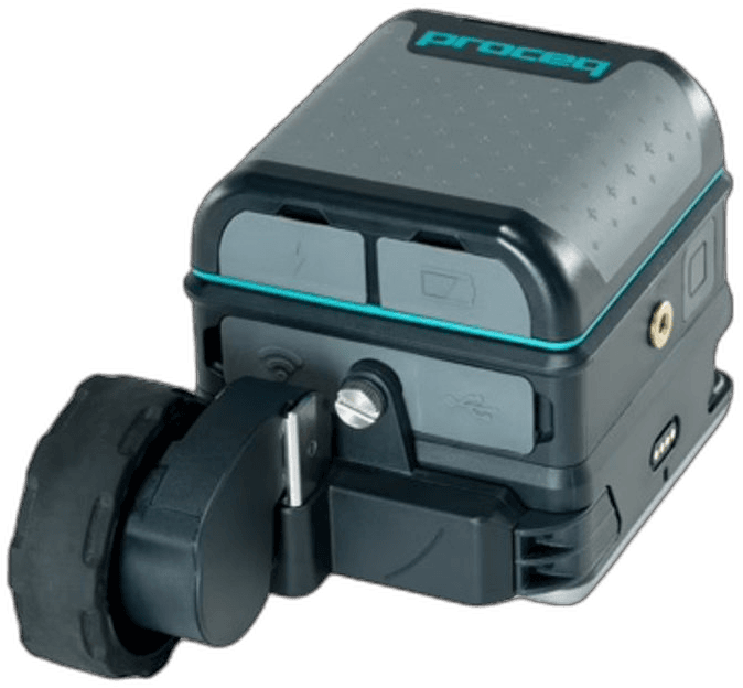 Proceq GP8800 handheld concrete GPR, a small white sensor with a cross-polarized antenna